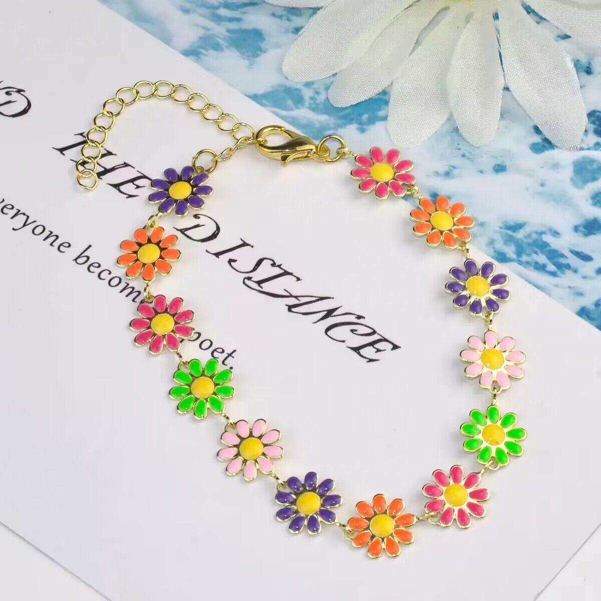 New jewelry, fashion daisy clavicle necklace, sweet bohemian style, chrysanthemum necklace