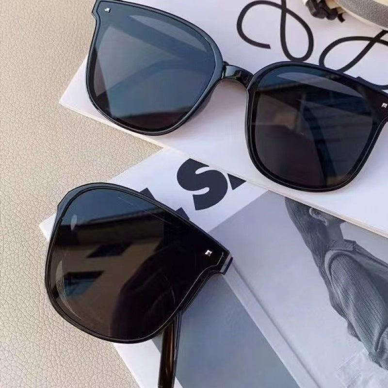 Sunglasses Women's New Anti-ultraviolet Sun Protection Large Frame Sunglasses Folding Glasses Portable