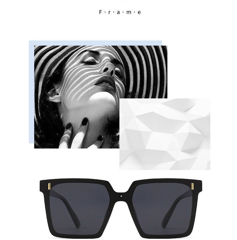 Square sunglasses, new UV resistant sunglasses, unisex high-end sunglasses