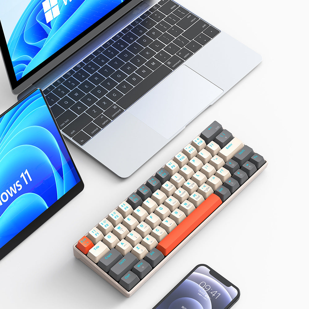 Mechanical keyboard, gaming, luminous keys, 63 keys, color matching, keyboard
