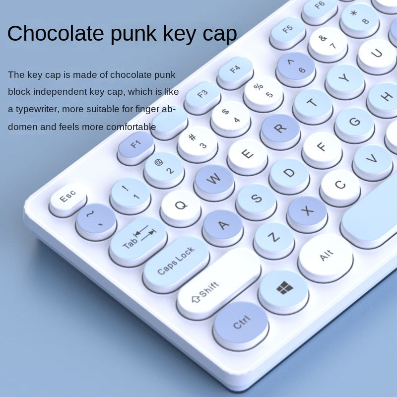 Keyboard and mouse set, wireless usb, punk game computer notebook, wireless office mute