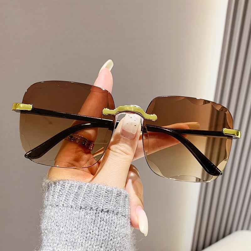 New frameless sunglasses, sunglasses, women's fashionable I, UV resistant sunglasses